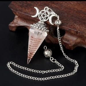$3 ROSE QUARTZ TRIPLE GODDESS PENDULUM. NEW. $3 WHEN BUNDLED WITH 3 OR MORE